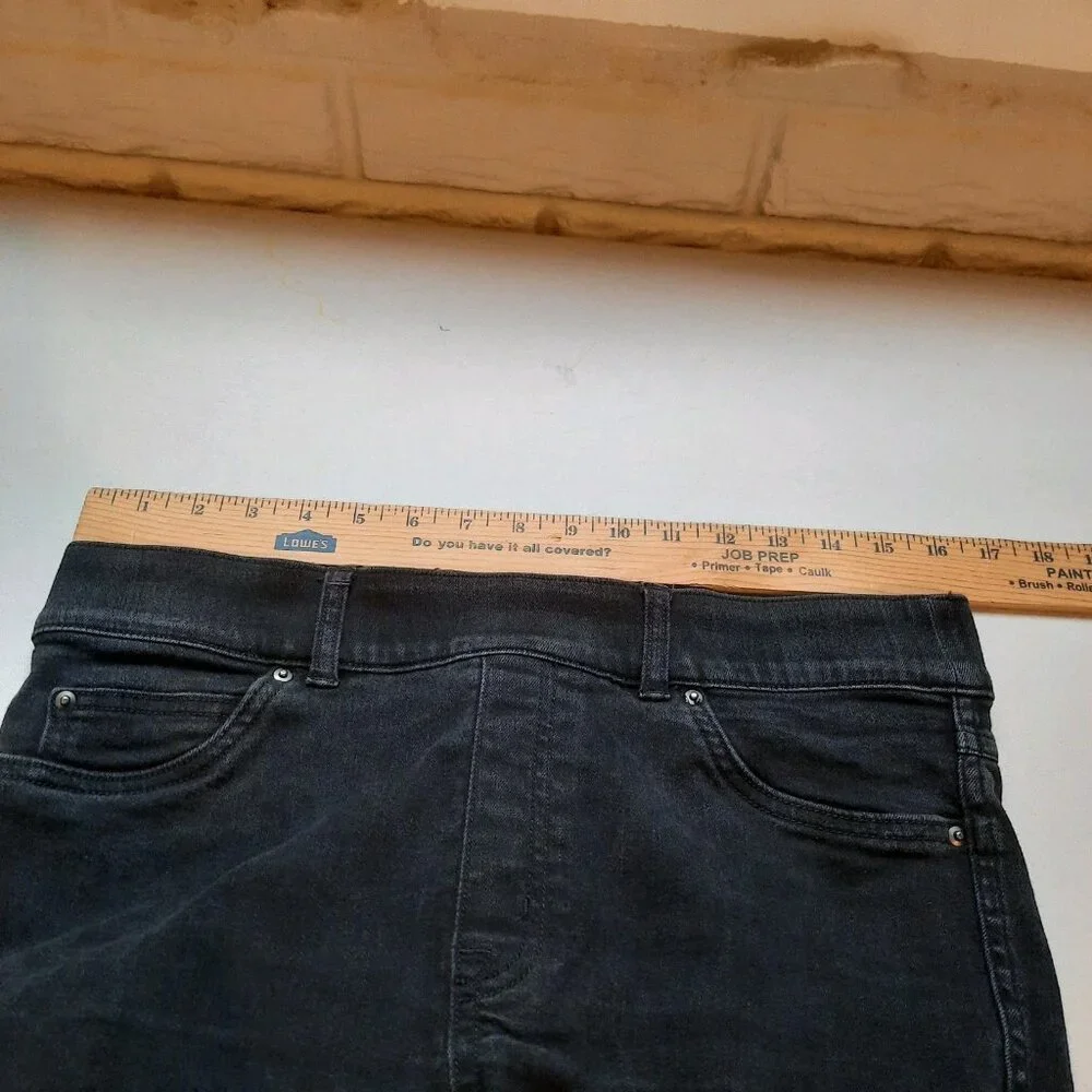 Spanx‎ Jeans Womens Large Black Pull On Skinny High Rise SPANXshape Everywear